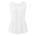 thumbnail image 5 of JDEFEG 2X Tops for Women Plus Size Summer Sleeveless Women Tops Shirts Casual Keyhole Tank Neck Blouses Women's T-Shirts Little Polyester White Xxl, 5 of 7