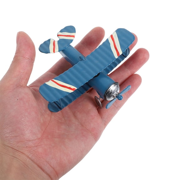 6-Piece Vintage Metal Airplane Decor Set with Retro Iron Aircraft Models, Glider & Biplane Pendants for Kids Room, Home, Office, Party