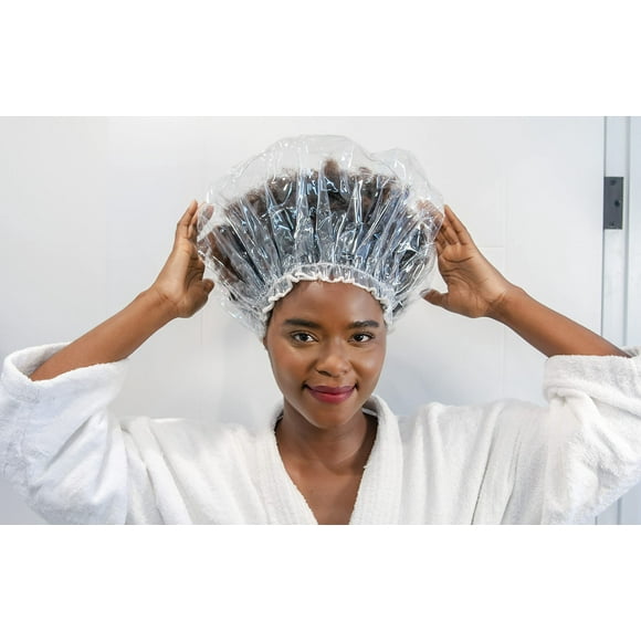 El gorro de ducha SuperCrownz contiene peinados más grandes, trenzas, rastas, afros o rulos.