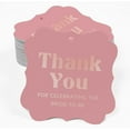 thumbnail image 2 of Inkdotpot Real Rose Gold Foil Bracket Shape Paper Hang Tags Thank You For Celebrating The Bride To Be Bridal Shower Favor Tags Pack Of 50, 2 of 7