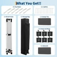 thumbnail image 6 of Gaderth 10'x20' Pop Up Canopy,Heavy Duty Outdoor Canopy Tent with 3 Sidewalls & Portable Roller Bag, Water-Resistant Easy Setup Commercial Canopy with 3 Sidewalls for Outdoor Events, 6 of 6