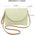 thumbnail image 2 of LinYooLi Straw Beach Bag Summer Small Woven Crossbody Bag Rattan Envelope Clutch for Travel with 2 Shoulder Straps, 2 of 5
