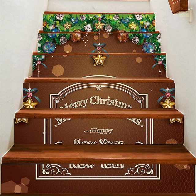 Pegatinas 3D para escaleras - 39,3 pulgadas x 7,08 pulgadas - 2 contrahuellas de escalera de PVC autoadhesivas Adhesivos para escaleras extraíbles