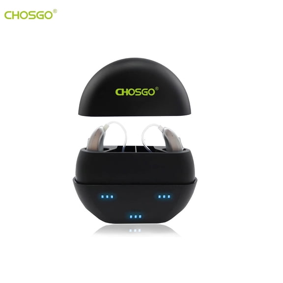 OTC Hearing Aids for Ear Rechargeable Seen on TV, Digital BTE Hearing Aid for Seniors(Sliver) CHOSGO V402R