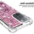 thumbnail image 4 of Compatible with Motorola Moto Edge Plus 2022 Case Glitter Liquid Cute Clear Phone Case Floating Quicksand Shockproof Protective Bumper Soft TPU Case for Moto Edge Plus 2022 5G Love Rose YB, 4 of 13