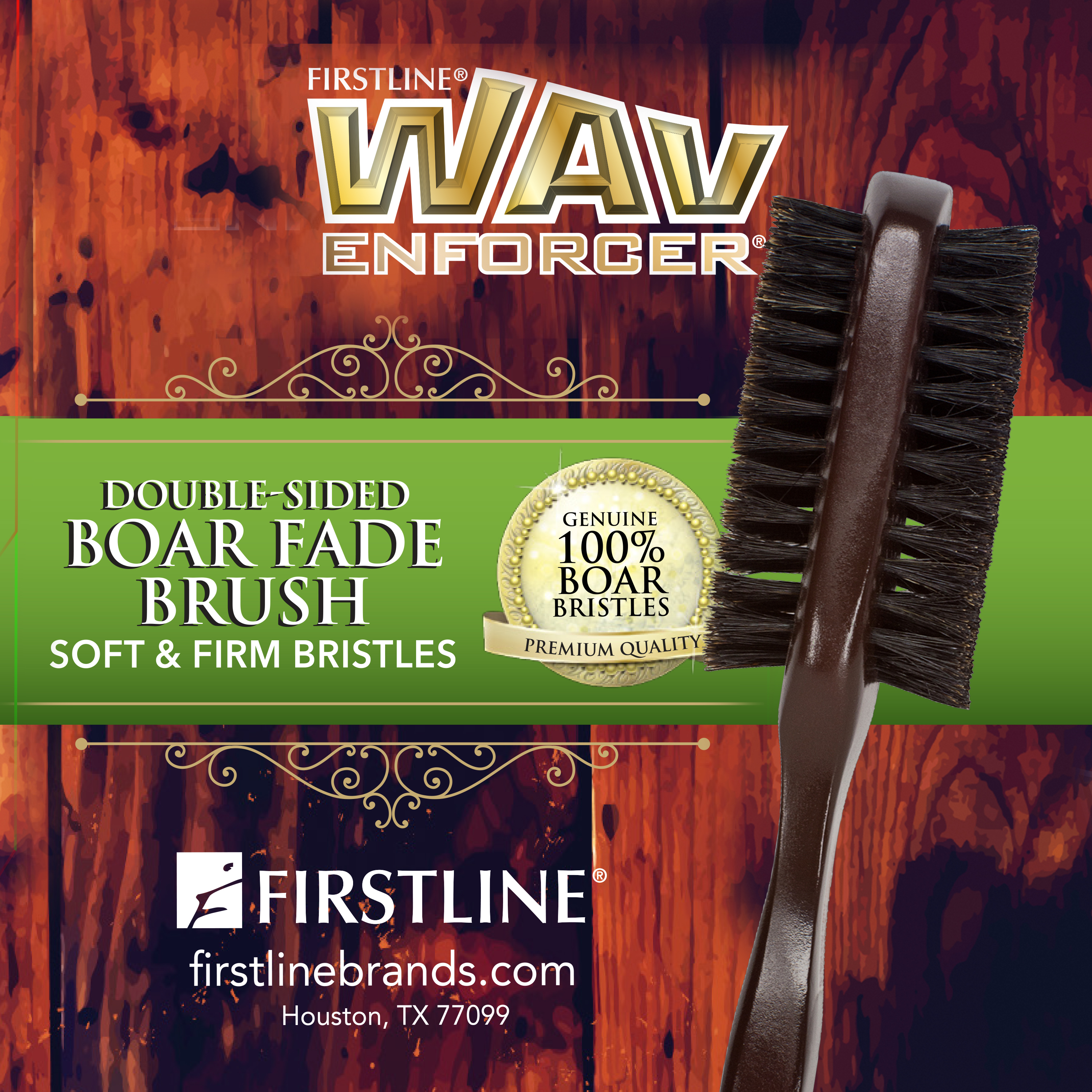 WavEnforcer Double-Sided Boar Fade Brush - image 2 of 5