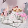 thumbnail image 4 of Winter Onederland Party Supplies Pink and Silver Snowflake Plates and Napkins Set Disposable 1st Birthday Party Tableware for Winter Onederland Snowflake Baby Girl First Birthday Party Decor Serve 50, 4 of 6