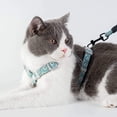 thumbnail image 3 of Cat Harness and Leash Set，Escape Proof Adjustable for Outdoor Walking with Safety Buckle, Moon and Star, 3 of 8
