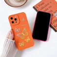 thumbnail image 6 of Compatible with iPhone 13 Pro Max Case(2021 6.7),Side Cute Plated Love Heart Back Bling Butterfly with Full Camera Len Cover Protection Soft TPU Shockproof Phone Case for Women Girl Men,Orange, 6 of 13