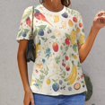 thumbnail image 6 of Various Fruits T Shirts Basic T-Shirt Short Sleeve Ladies Tee Shirt Summer Graphic Clothing, 6 of 6