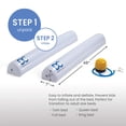 thumbnail image 2 of Barandillas de cama inflables para niños Delta para niños pequeños y niños con bomba de pie (paquete de 2) - Barandillas portátiles a prueba de fugas ideales para viajes o en casa, color blanco, 2 of 5