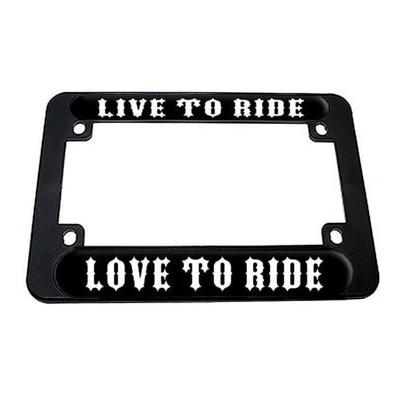 Live To Ride Love To Ride Motorcycle License Plate Frame