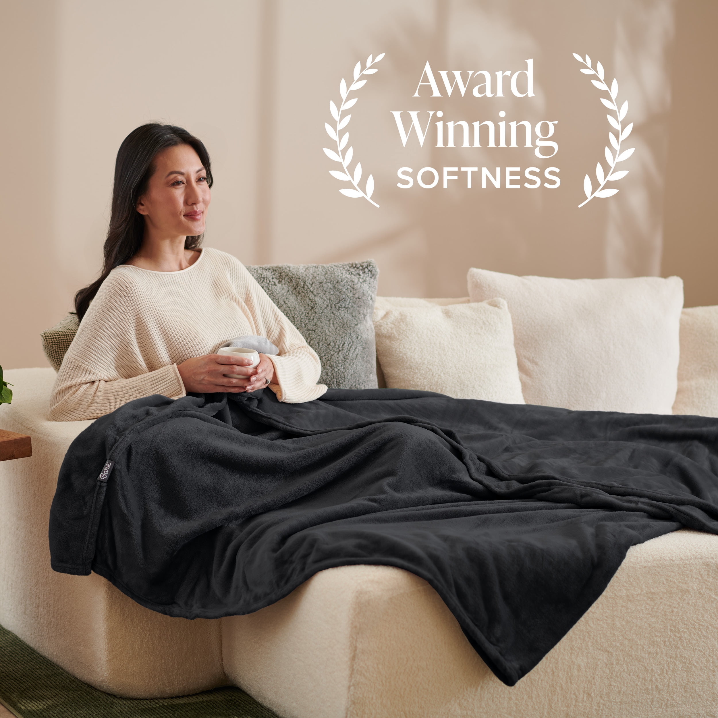 Bare Home Microplush Fleece Blanket - 300 GSM - Fuzzy Microfleece - Soft & Plush - King, Black