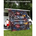 thumbnail image 3 of 4th of July RV Awning Sun Shade Screen 9'X7' 250th Anniversary Mesh Sunscreen Patriotic Stars Fireworks Awning Shade Screen with Zipper UV Blocker Completed Kits for RV Motorhome Camper, 3 of 7