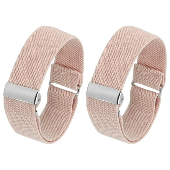 Anti-Slip Sleeve Garter Elastic Shirt Sleeve Holders for Men Women, Pink 2 Pack/1 Pair