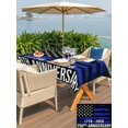 thumbnail image 5 of Outdoor Tablecloth with Umbrella Hole for Patio/Picnic/Party/Camping, Year American Anniversary Flag Waterproof Table Cloth Rectangle Table Cover Washable, USA Black Blue (54"x 80"), 5 of 9