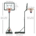 thumbnail image 3 of Soozier Panier de Basketball Portable avec Panneau Arrière, Roues, 8-10 Pi, Noir, 3 of 10