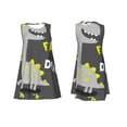 thumbnail image 7 of Fuzoiu Cute Dinosaur Print Women's Sleeveless Dress,Summer Dresses for Women,Casual Sundresses,Beach Sleeveless T-shirt Swing Dress with Pockets, 7 of 7