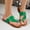 Green, variant on Mqqzkk Women Sandals for Comfortable Walk Trendy Thong Style Casual Flip Flops Faux Leather Dressy Slip Casual Shoes