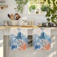 thumbnail image 4 of Blue Ocean Octopus Kitchen Towels Set of 1, Coastal Nautical Coral Starfish Leaves Absorbent Dish Towels for Kitchen, Microfiber Hand Towel, Quick Drying Tea Towel for Cleaning Decorative Dishcloths, 4 of 7