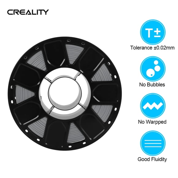 Creality Ender 3D Printer PLA Filament 1.75mm 1kg/2.2lbs Filament Dimensional Accuracy +/- 0.02 mm, Grey