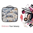 thumbnail image 6 of FORMRS Travel Makeup Bag Large Capacity Train Case Cosmetic Organizer with Adjustable Dividers, Snowy Winter, 6 of 8