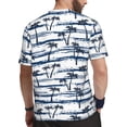 thumbnail image 2 of Wukai Retro Coconut Tree Print Men's Short-Sleeved Mesh T-Shirt,Quick-Dry Short Sleeve Workout T-Shirt-3X-Large, 2 of 8