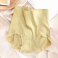 thumbnail image 3 of Sngxgn Women's Cotton Stretch Underwear Briefs Soft Breathable High Waisted Full Coverage Ladies Panties(Yellow,One Size), 3 of 5
