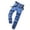Blue, variant on Mens Baggy Jeans Relaxed Fit Straight Leg Jeans Summer Denim Pants