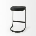 thumbnail image 5 of Black Leather C Shape Metal Counter Stool, 5 of 5