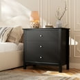 thumbnail image 2 of FOROUTIA 3 Drawer Dresser Wood Cabinet,Dresser for Bedroom, Morden Black Chest of Drawers for Living Room, 2 of 6