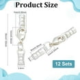 thumbnail image 2 of 12pcs Cord End Caps with Lobster Clasp 38mm Long Leather Jewellery Clasps Necklace End Cap Silver Clasp Tip with Loop Ring Connector for Jewelry Making DIY Crafts Chokers Bracelet Anklet, 2 of 8
