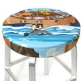 thumbnail image 3 of Bingfone 14 Inch Padded Round Bar Stool Cover Cushion With Elastic Fabric Round Chair Seat - Animals On Noah'S Ark Floating, 3 of 7