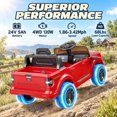 thumbnail image 5 of Funcid 24V Ride on Toys, Licensed Ford Maverick Lariat 4WD Ride on Cars with Remote Control for Kids 3-5 Aged, Single Seater Electric Car Pickup Truck with Bluetooth, Music & Large Trunk, Red, 5 of 8