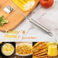 thumbnail image 7 of Corn Peeler,Stainless Steel Corn Cob Stripper Tool with Ergonomic Handle,Efficient Corn Stripping Tool for Home Kitchen and Outdoor Cooking(Silver), 7 of 7