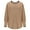 Khaki, variant on Womens Plus Size Tops Long Sleeve Shirts Round Neck Blouses Loose Fitting Tees Top