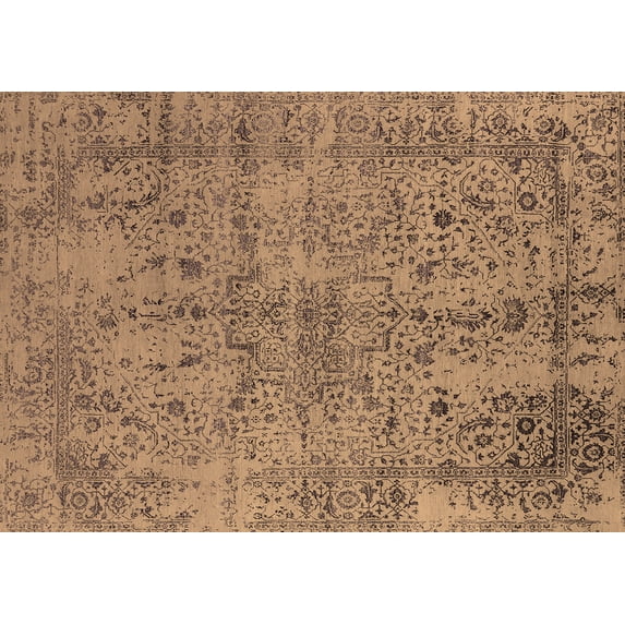 Ahgly Company Indoor Rectangle Oriental Brown Industrial Area Rugs, 7' x 10'