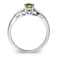 thumbnail image 2 of Auriga 925 Sterling Silver Rhodium Plated Peridot Engagement Ring Size- 10 for Women, 2 of 5