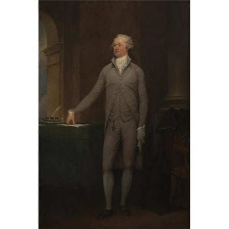Vintage Original Oil Painting Vintage American History Painting of Alexander Hamilton. Original by John Trumbull Oil On Canvas 1792 Poster Print, 22 x 34 - Large ()