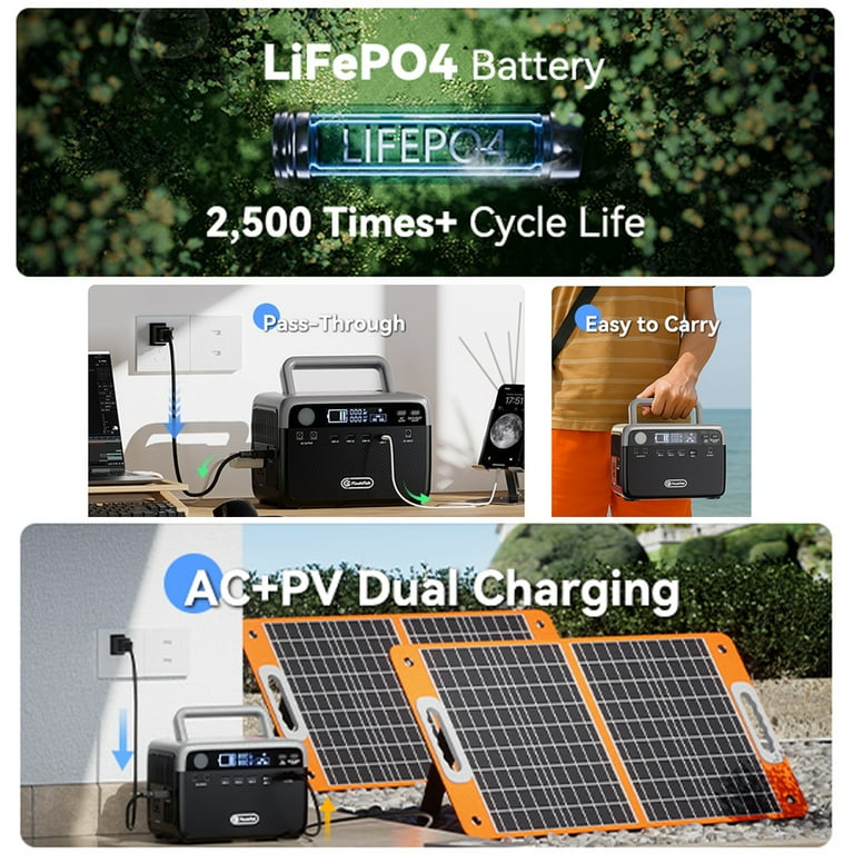 300W Power Sation with 60W Solar Panel included, Flashfish 230Wh