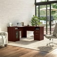 thumbnail image 2 of Scranton & Co 60" Transitional Engineered Wood L-Computer Desk in Harvest Cherry, 2 of 6