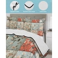 thumbnail image 4 of Elegant Spring Floral Twin XL Size Down Alternative Comforter, Lightweight Comforter Quilt Bedding Set with Pillow Shams Summer Botanical Farmhouse All Seasons Bed Comforter Duvet Insert 68"x98", 4 of 7