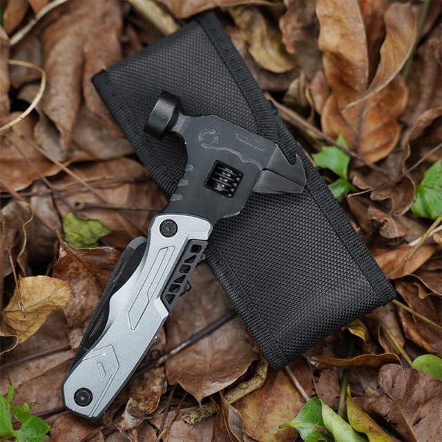 Herramienta combinada portátil para coche, para reparación de acampadas al aire libre, multifuncional.