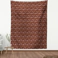 thumbnail image 4 of Ambesonne Rust Color Fabric by the Yard Upholstery, Nude Tones Leaf Branches, 2 Yards, Chestnut Brown Blush, 4 of 5