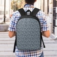 thumbnail image 5 of Uemuo Small White Flowers Printed Durable 17-inch Student Backpack - Lightweight, Waterproof, Adjustable Straps, Ideal for School, Work, Travel, 5 of 5