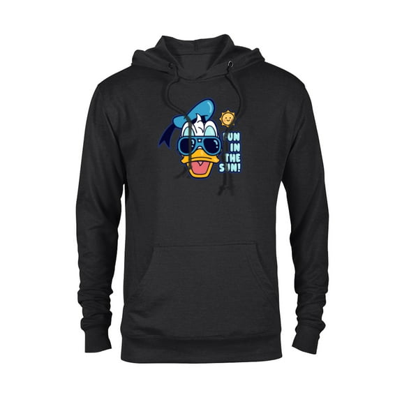 Disney Mickey and Friends Donald Duck Fun in the Sun - Pullover Hoodie for Adults - Customized-Black