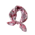 thumbnail image 1 of Bufandas de algodón y lino para mujer, bufanda pequeña de seda, bufanda con motivos literarios y temperamento, flores y pétalos, pañuelo decorativo para el cabello para mujer., 1 of 1