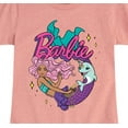 thumbnail image 3 of Barbie - Barbie Mermaid Logo  - Girls Fitted Short Sleeve Graphic T-Shirt, 3 of 5