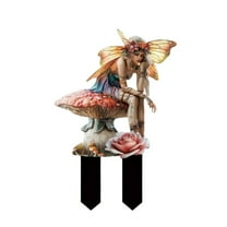 Fairy Garden Stake Decor, Acrylic 2D Fairy Elf Decor, Fairy with Magic Garden Stake Outdoor Garden Yard Lawn Decor, Outdoor Garden Fairy Statue Ornaments