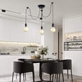thumbnail image 4 of Pendant Light 1.5m Adjustable Ceiling Spider Light Wire Cage Pendant Light (Bulb, 4 of 5